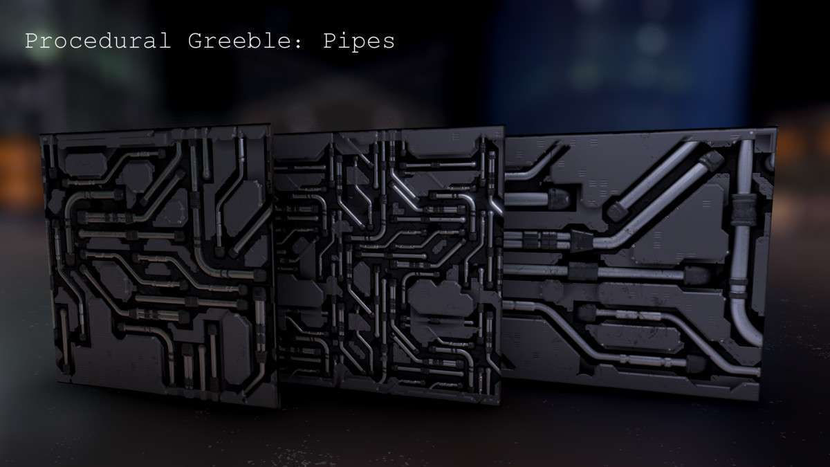 Procedural Sci-Fi PBR Materials Screenshot {loop_index}