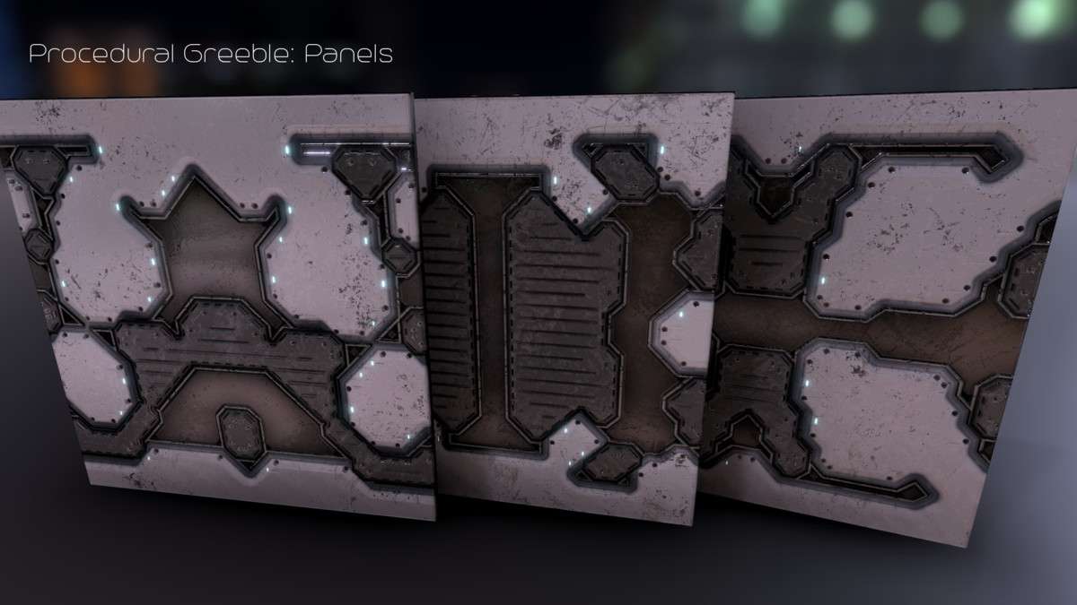Procedural Sci-Fi PBR Materials Screenshot {loop_index}