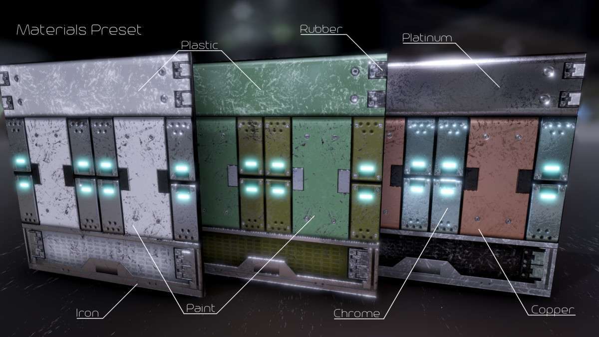 Procedural Sci-Fi PBR Materials Screenshot {loop_index}