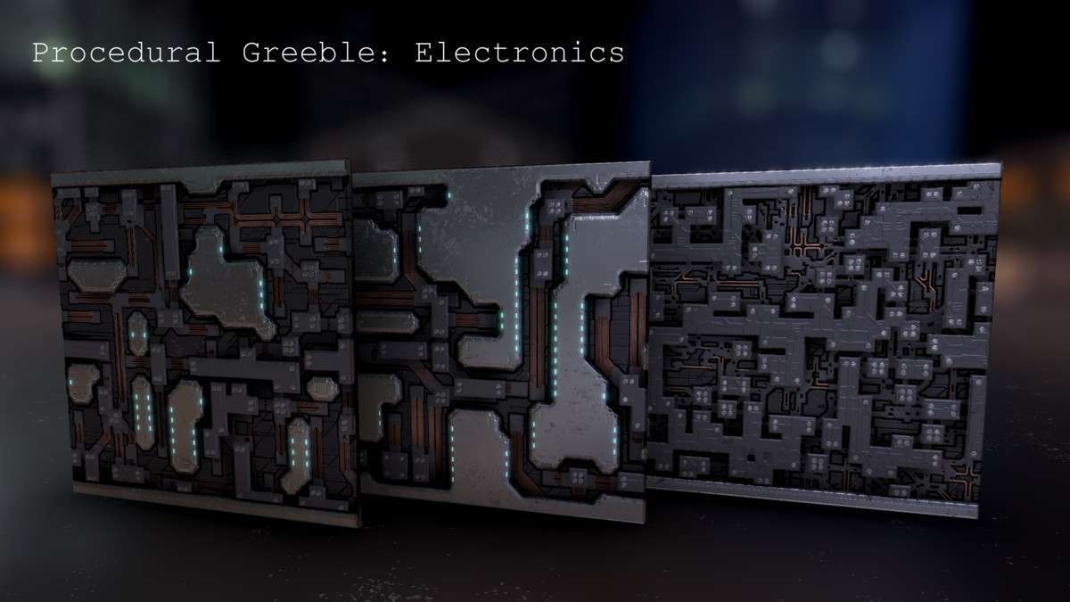 Procedural Sci-Fi PBR Materials Screenshot {loop_index}
