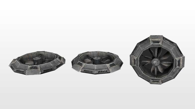 Sci-fi Ventilators / Animated / Low Poly Screenshot {loop_index}