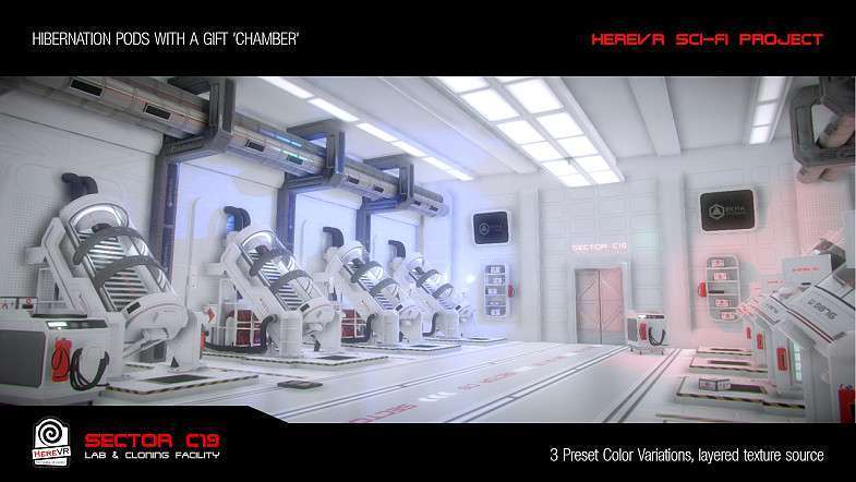 Hibernation Pods  – SC19  – HereVR Sci-Fi Project Screenshot {loop_index}