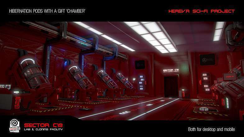 Hibernation Pods  – SC19  – HereVR Sci-Fi Project Screenshot {loop_index}