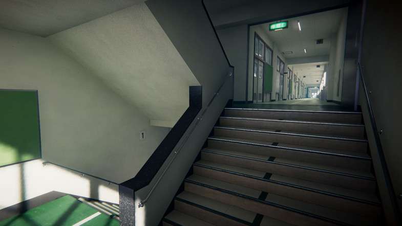 Japanese School Corridor Screenshot {loop_index}