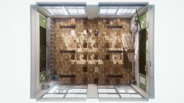 Japanese School Classroom Screenshot {loop_index}