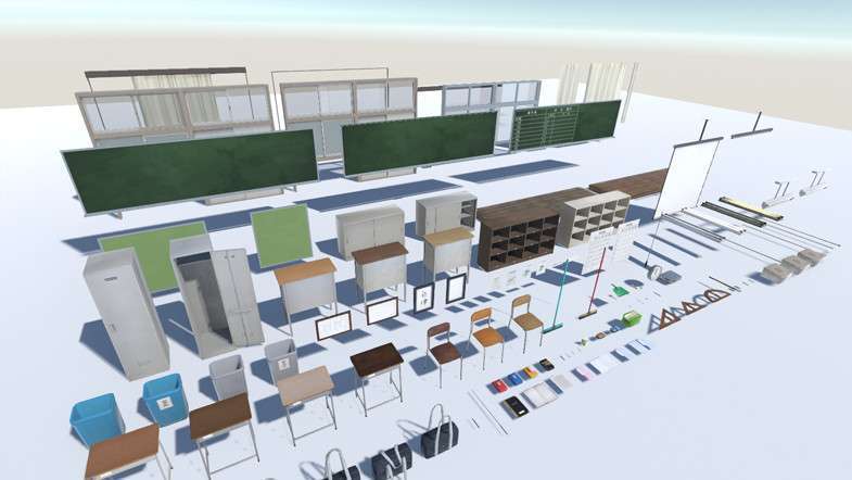 Japanese School Classroom Screenshot {loop_index}