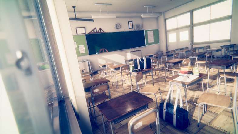Japanese School Classroom Screenshot {loop_index}
