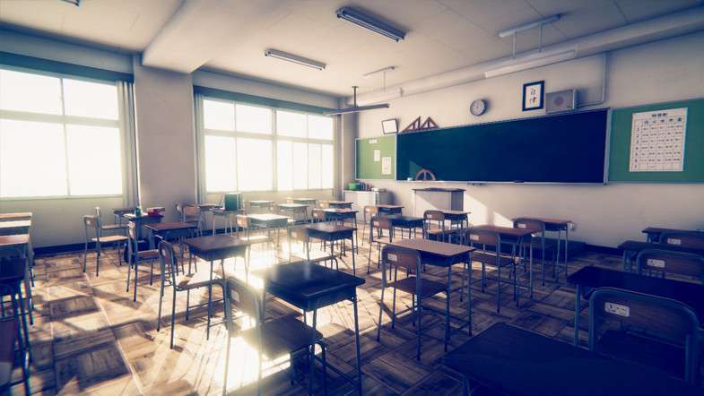 Japanese School Classroom Screenshot {loop_index}