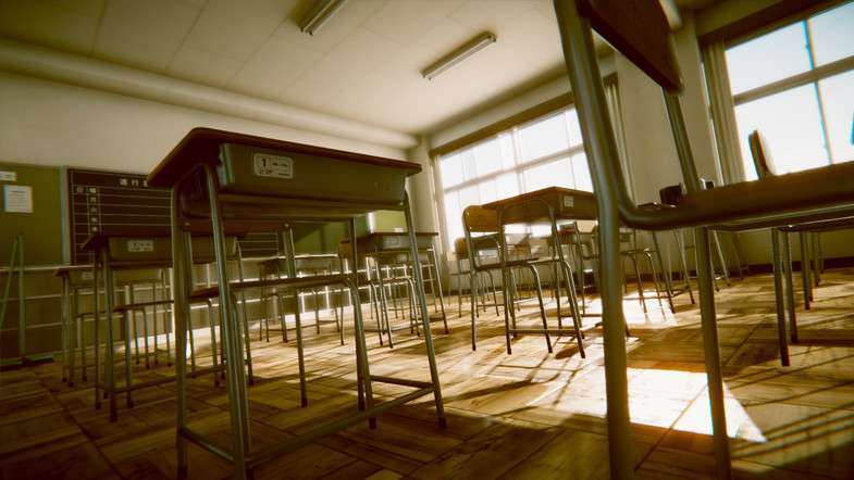 Japanese School Classroom Screenshot {loop_index}