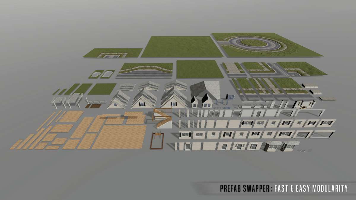 Suburb Neighborhood House Pack (Modular) Screenshot {loop_index}