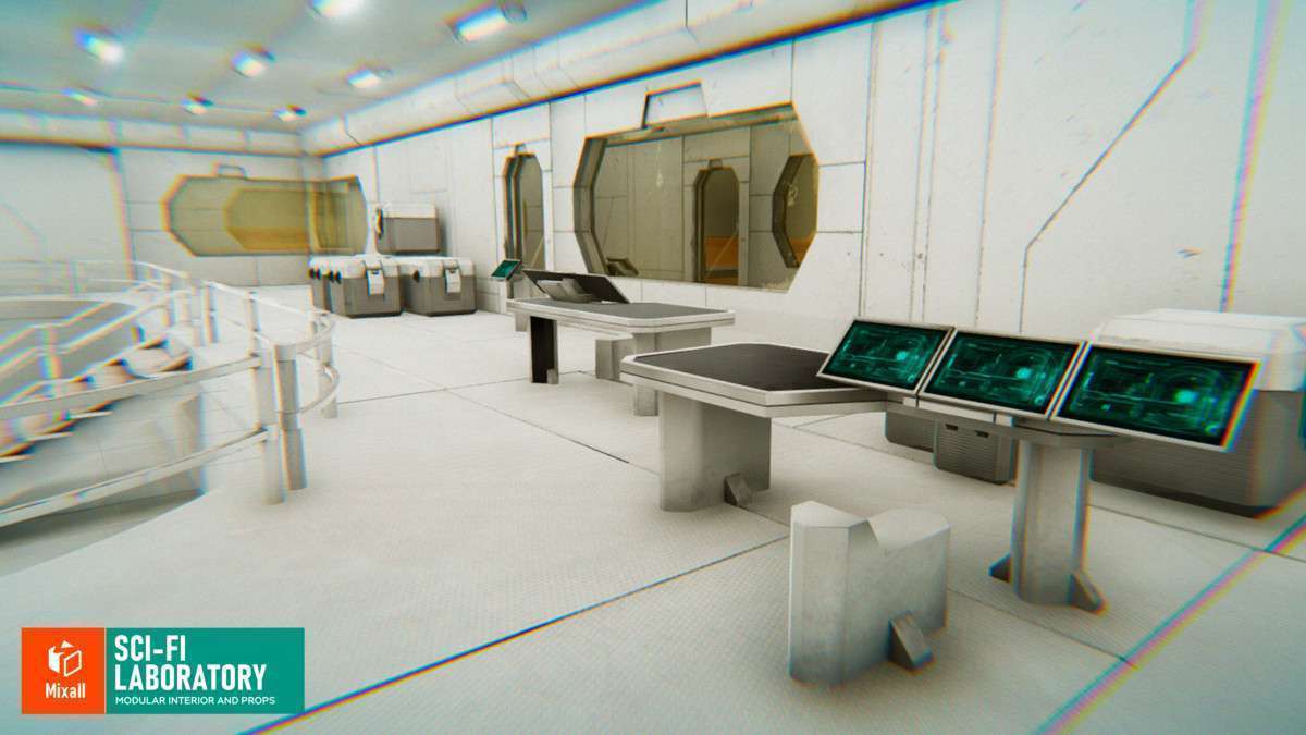 Sci-fi laboratory – modular interior and props Screenshot {loop_index}