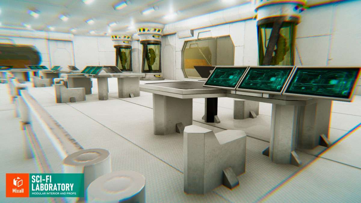 Sci-fi laboratory – modular interior and props Screenshot {loop_index}