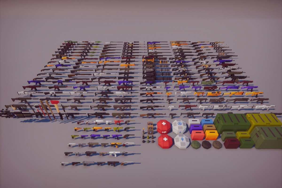 Low Poly FPS Weapons Pack Screenshot {loop_index}