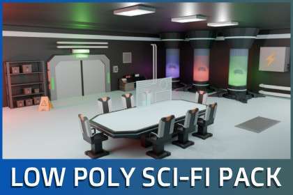 Low Poly Sci-Fi Modular Pack Free Download