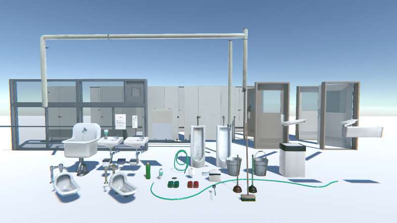 Japanese School Restroom Screenshot {loop_index}