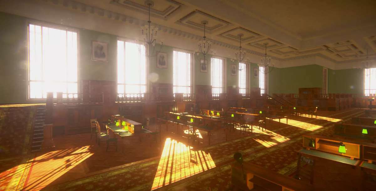 Library Reading Room (URP) Screenshot {loop_index}