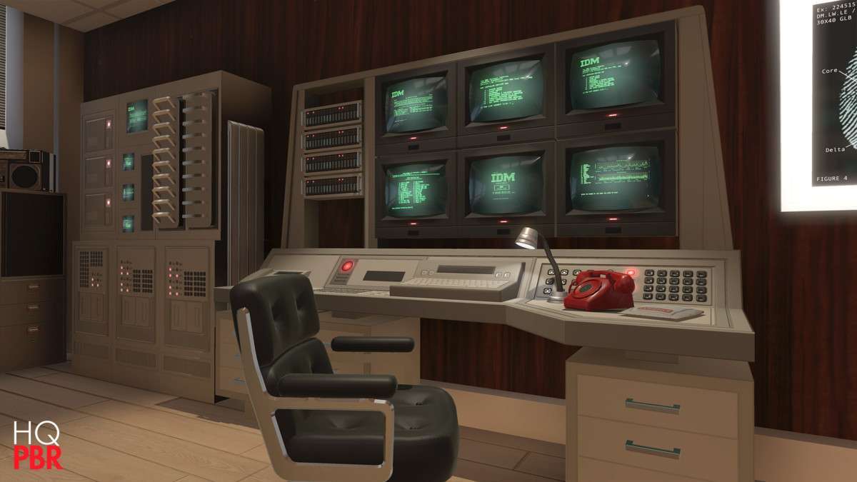 HQ PBR Retro Office Environment Screenshot {loop_index}