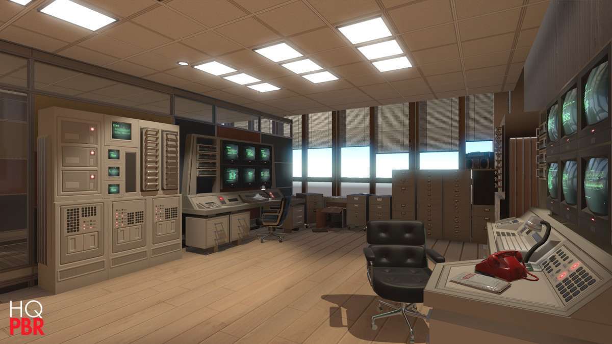 HQ PBR Retro Office Environment Screenshot {loop_index}