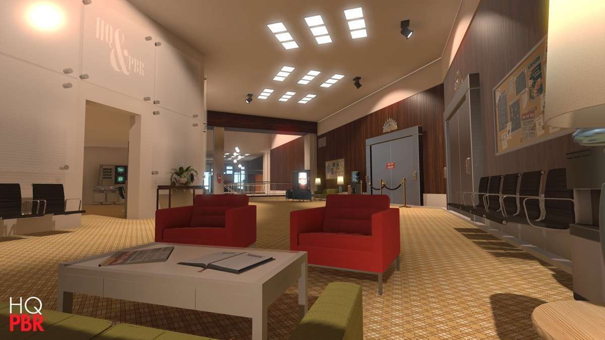HQ PBR Retro Office Environment Screenshot {loop_index}