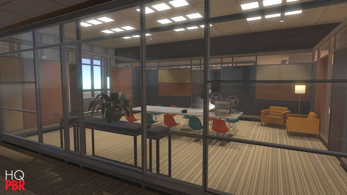 HQ PBR Retro Office Environment Screenshot {loop_index}