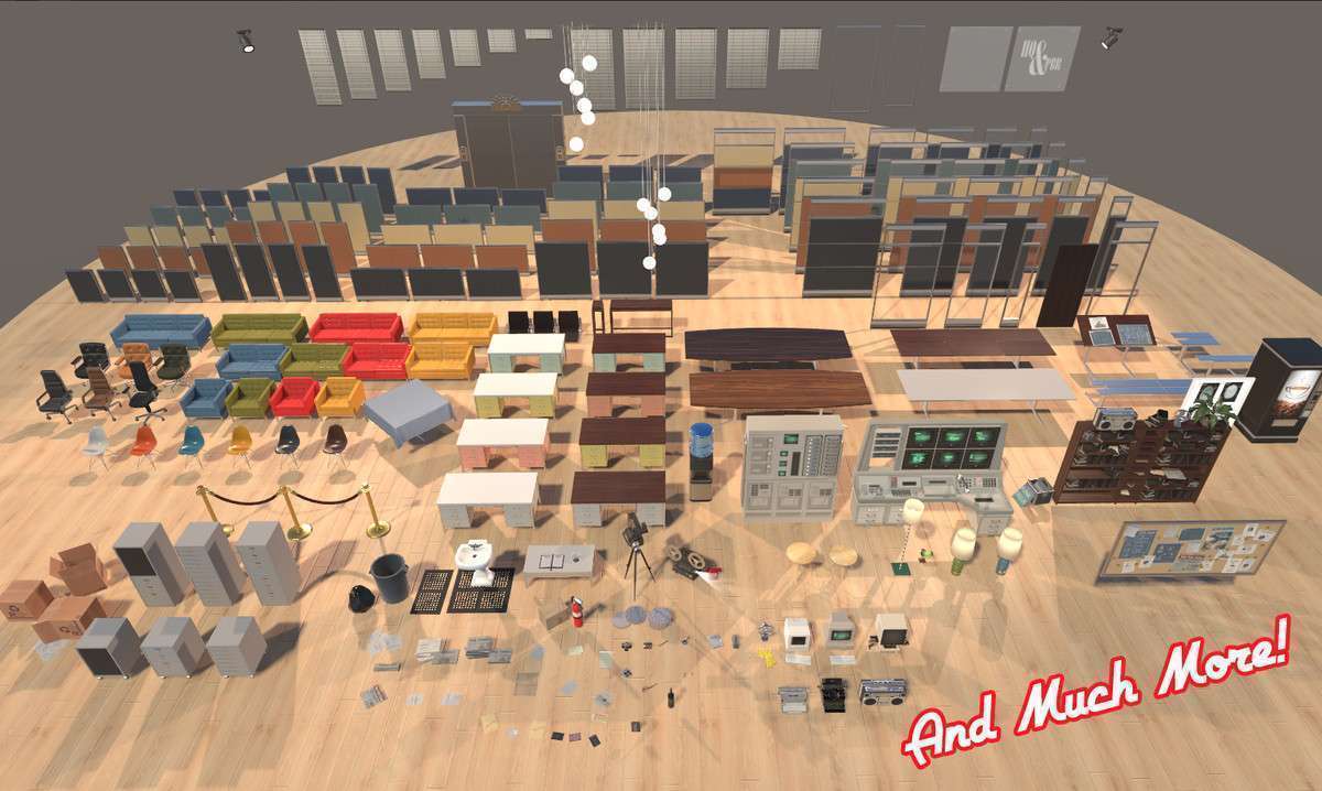 HQ PBR Retro Office Environment Screenshot {loop_index}