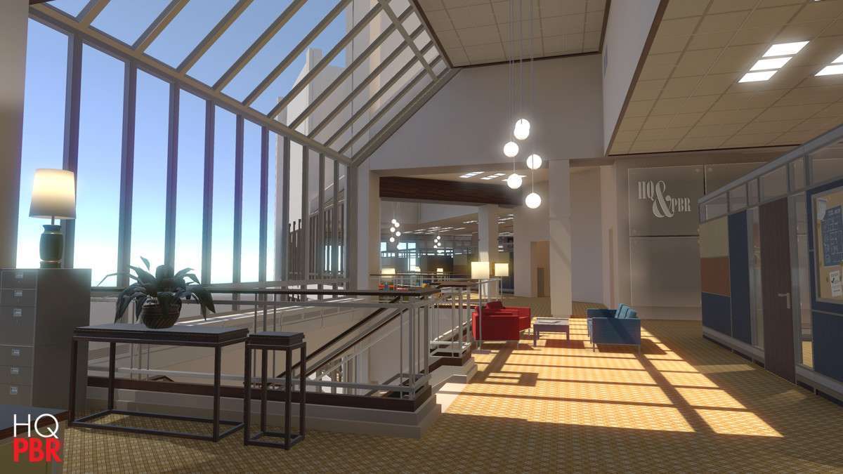 HQ PBR Retro Office Environment Screenshot {loop_index}