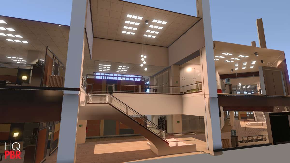 HQ PBR Retro Office Environment Screenshot {loop_index}