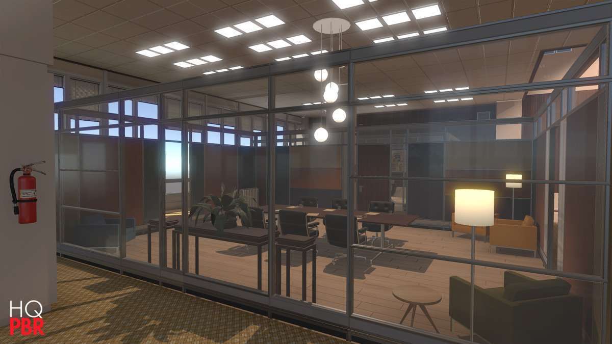 HQ PBR Retro Office Environment Screenshot {loop_index}