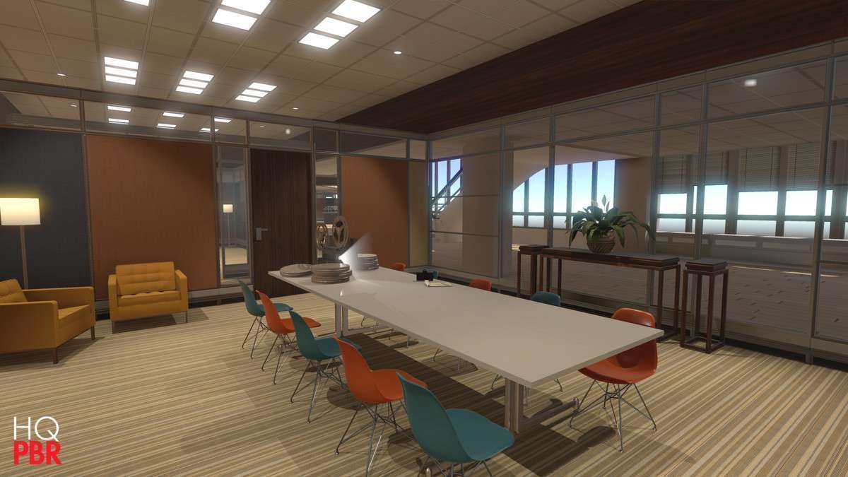 HQ PBR Retro Office Environment Screenshot {loop_index}