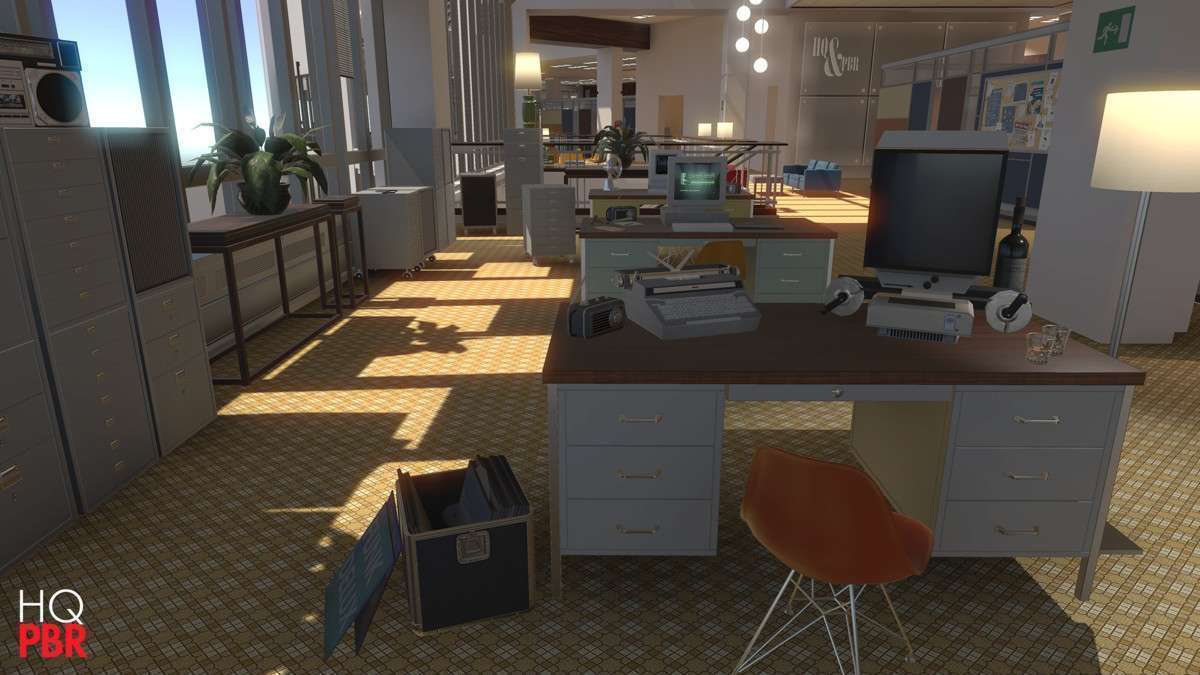 HQ PBR Retro Office Environment Screenshot {loop_index}