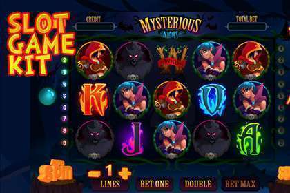 Mysterious night slot game assets Free Download
