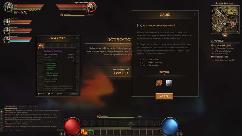 RPG & MMO UI 4 Screenshot {loop_index}