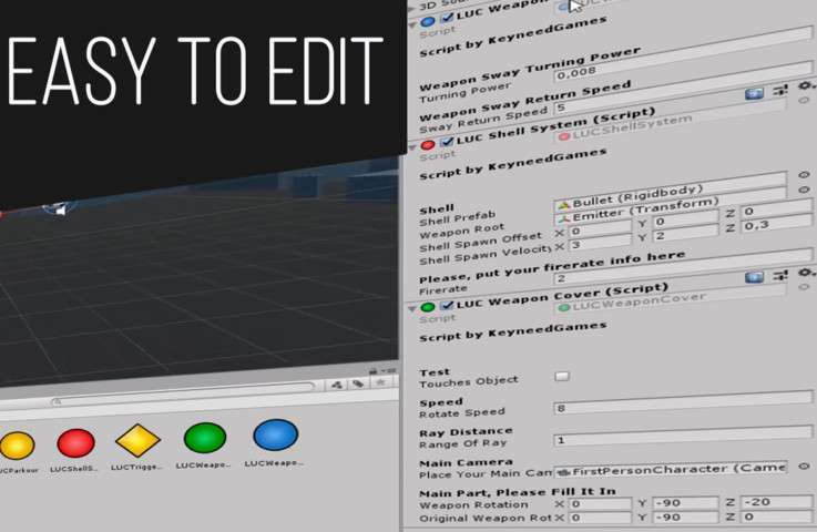 LUController, a new tool for easy creation of a full-fledged FPS shooter Screenshot {loop_index}