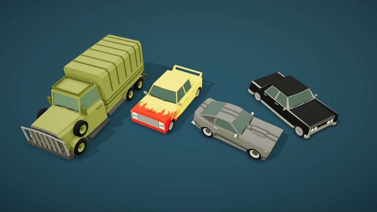 Cartoon Vehicles Full Pack – Low Poly Cars (80 Cars) Screenshot {loop_index}