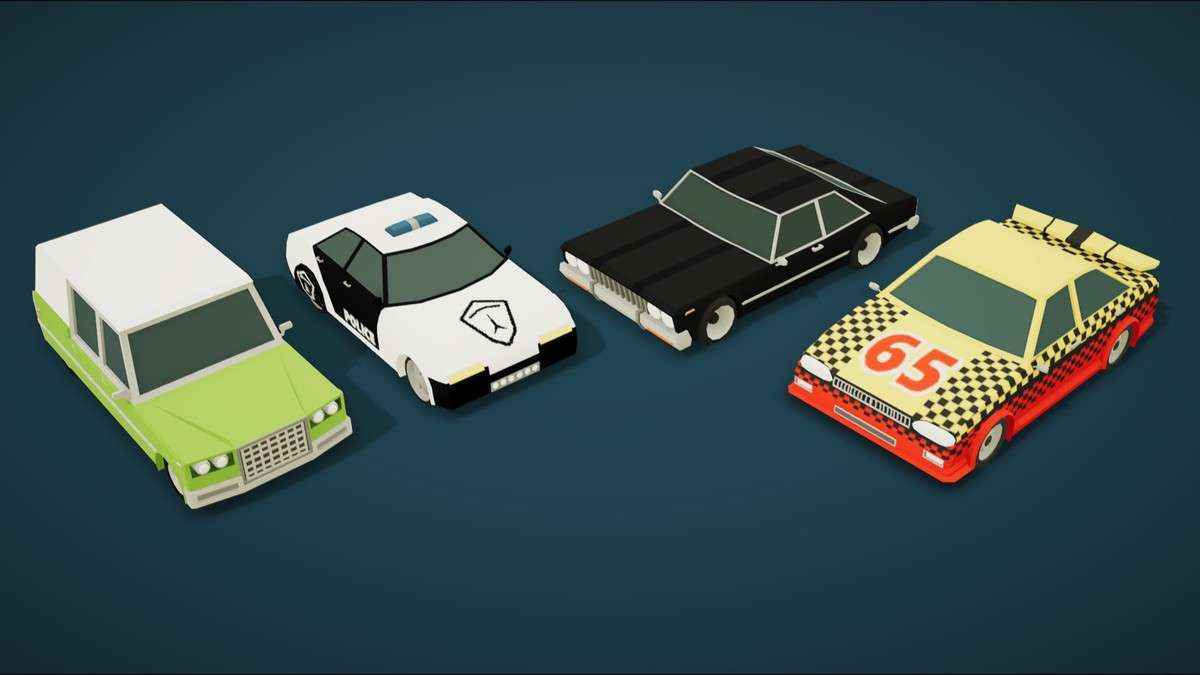 Cartoon Vehicles Full Pack – Low Poly Cars (80 Cars) Screenshot {loop_index}