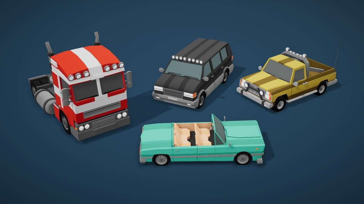 Cartoon Vehicles Full Pack – Low Poly Cars (80 Cars) Screenshot {loop_index}