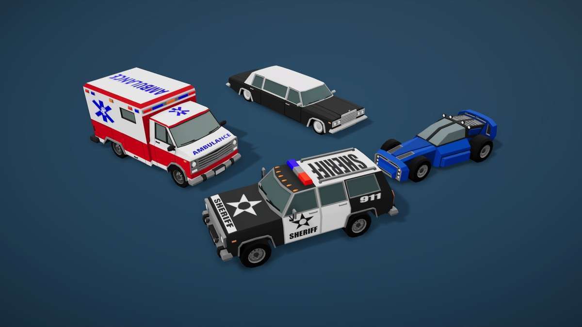 Cartoon Vehicles Full Pack – Low Poly Cars (80 Cars) Screenshot {loop_index}