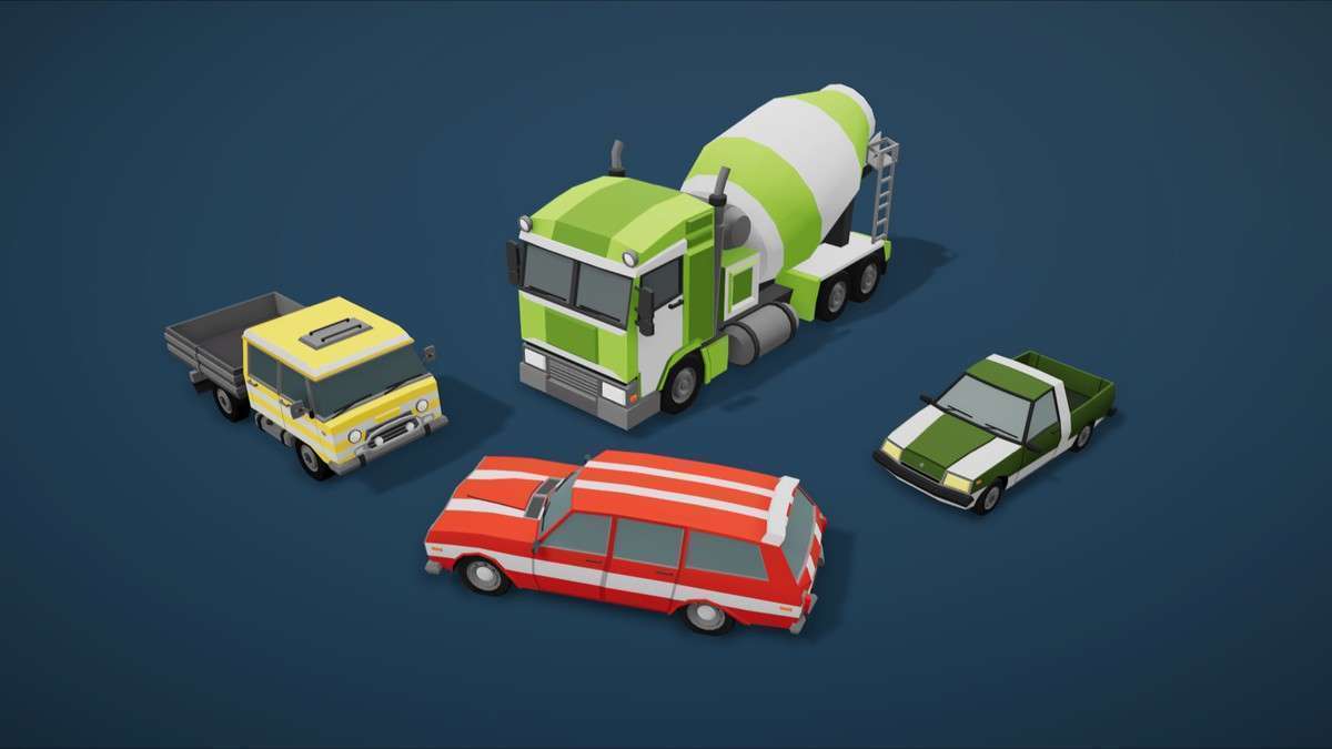 Cartoon Vehicles Full Pack – Low Poly Cars (80 Cars) Screenshot {loop_index}