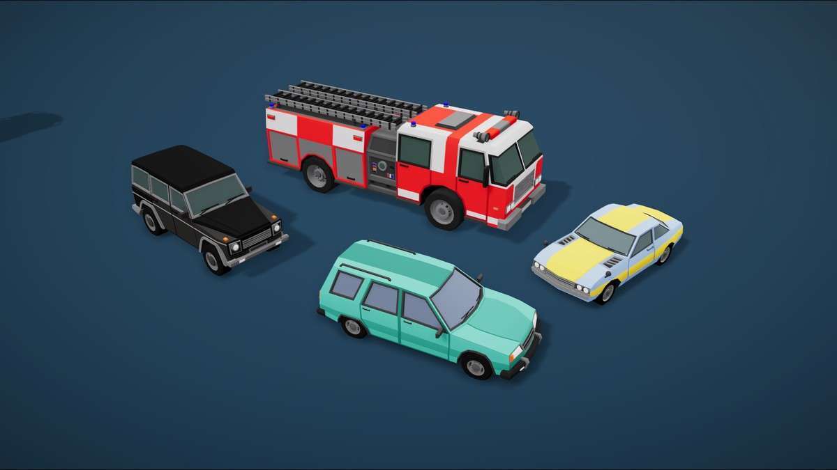 Cartoon Vehicles Full Pack – Low Poly Cars (80 Cars) Screenshot {loop_index}