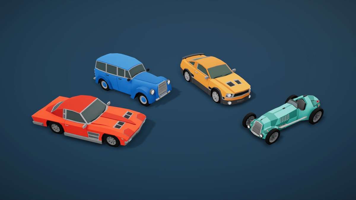 Cartoon Vehicles Full Pack – Low Poly Cars (80 Cars) Screenshot {loop_index}