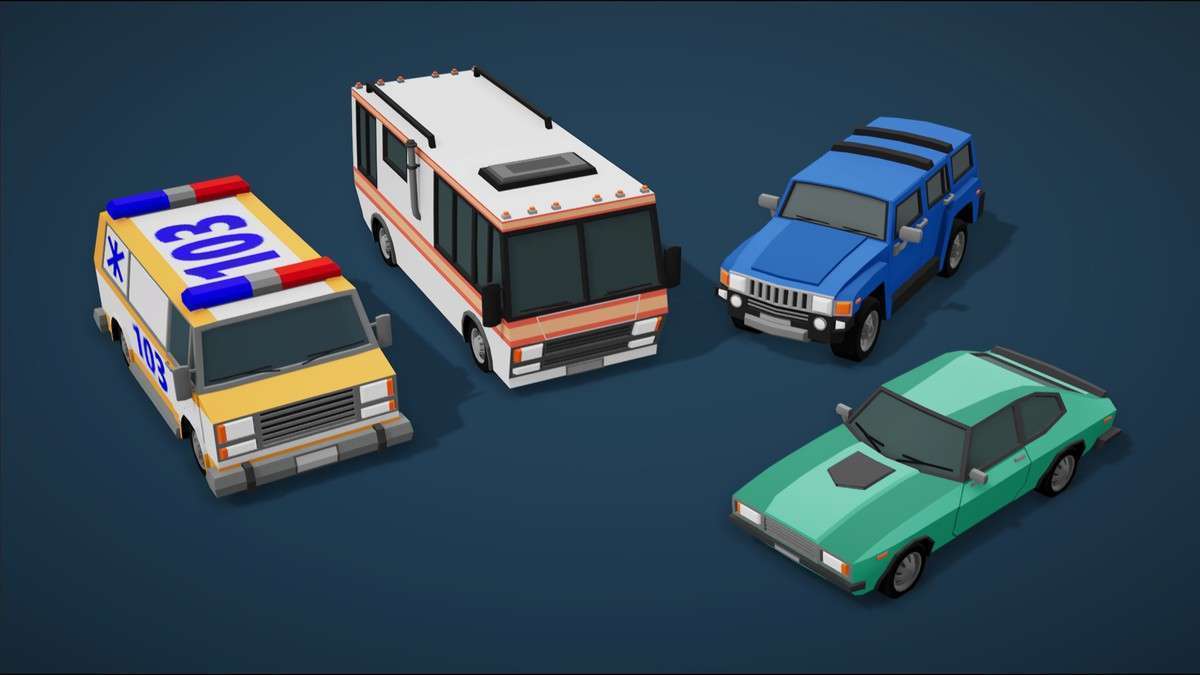 Cartoon Vehicles Full Pack – Low Poly Cars (80 Cars) Screenshot {loop_index}