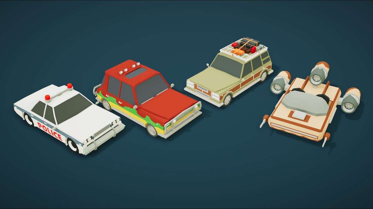 Cartoon Vehicles Full Pack – Low Poly Cars (80 Cars) Screenshot {loop_index}