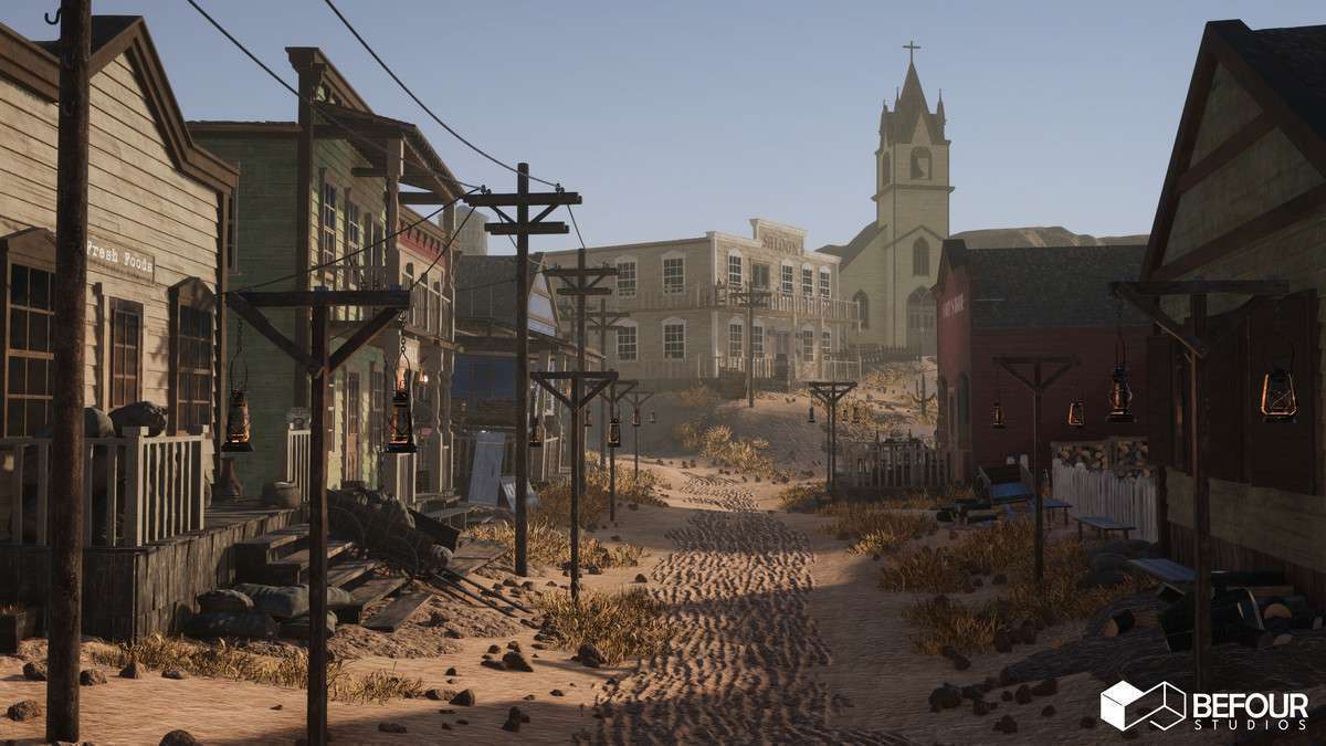 Western Desert Town Environment Screenshot {loop_index}