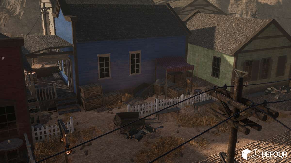 Western Desert Town Environment Screenshot {loop_index}