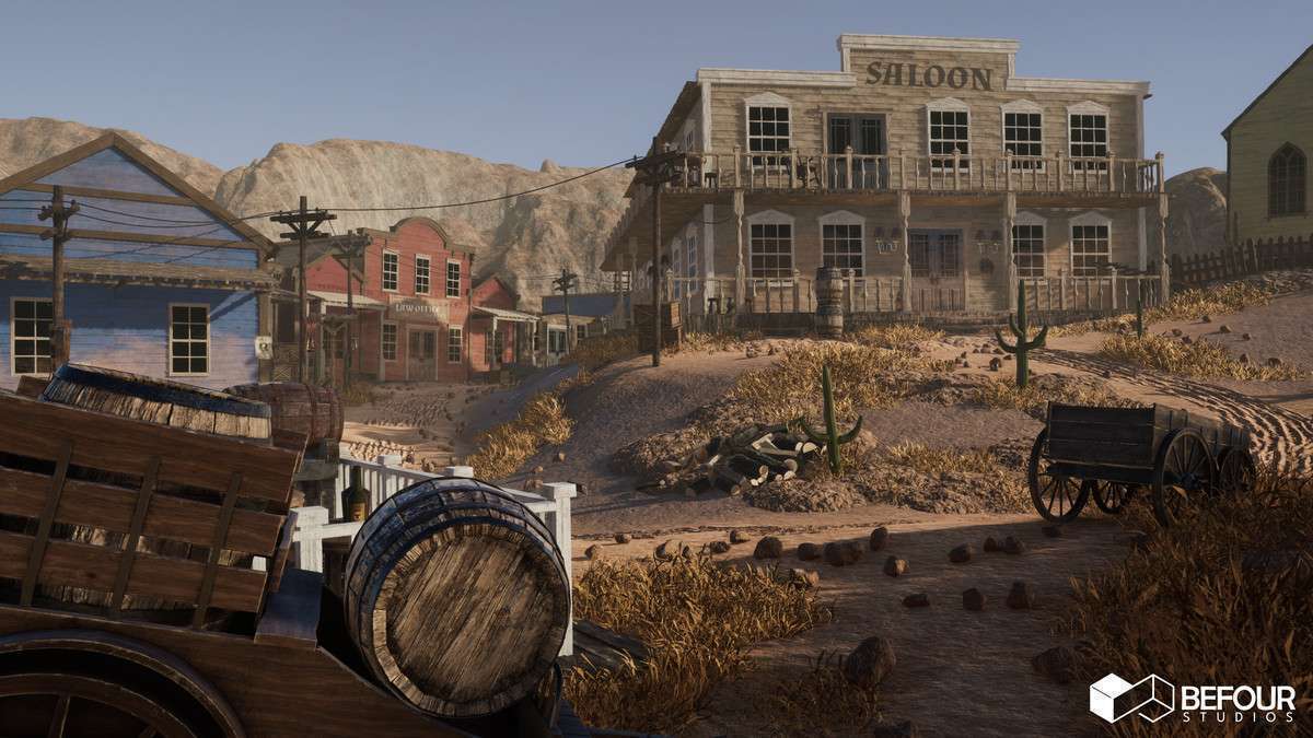 Western Desert Town Environment Screenshot {loop_index}