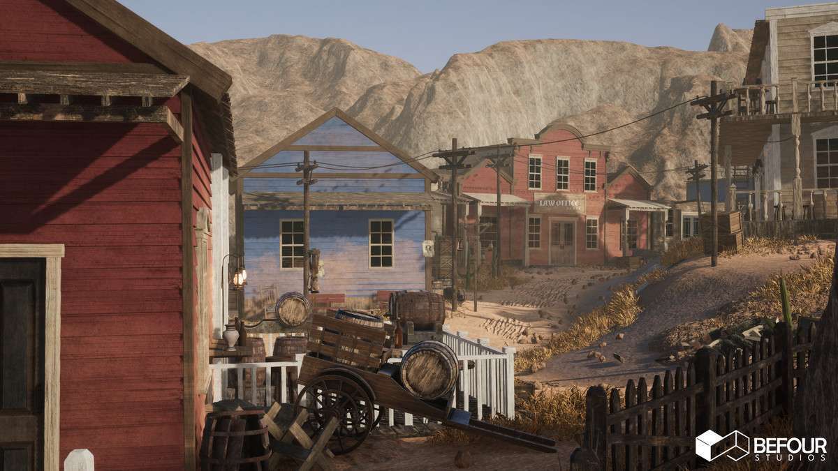 Western Desert Town Environment Screenshot {loop_index}