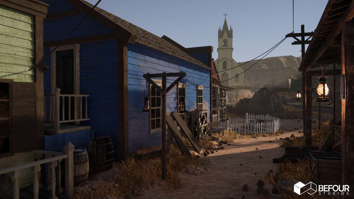 Western Desert Town Environment Screenshot {loop_index}