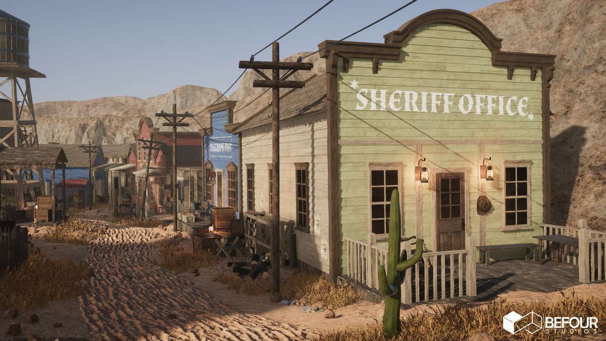 Western Desert Town Environment Screenshot {loop_index}