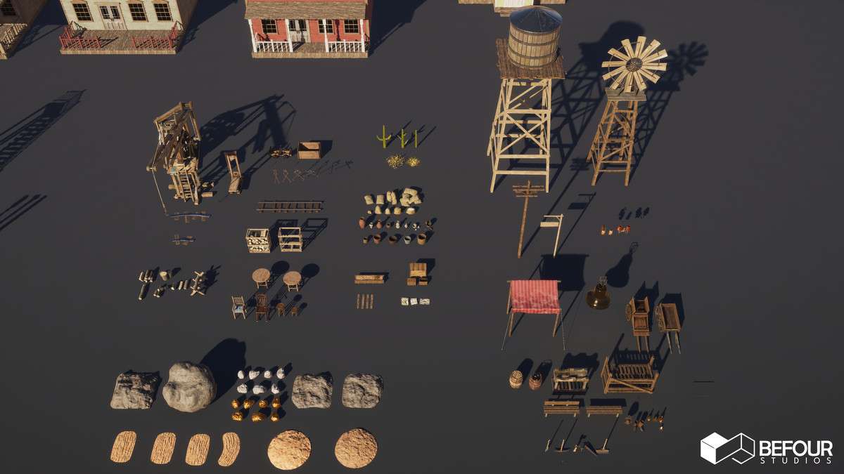 Western Desert Town Environment Screenshot {loop_index}