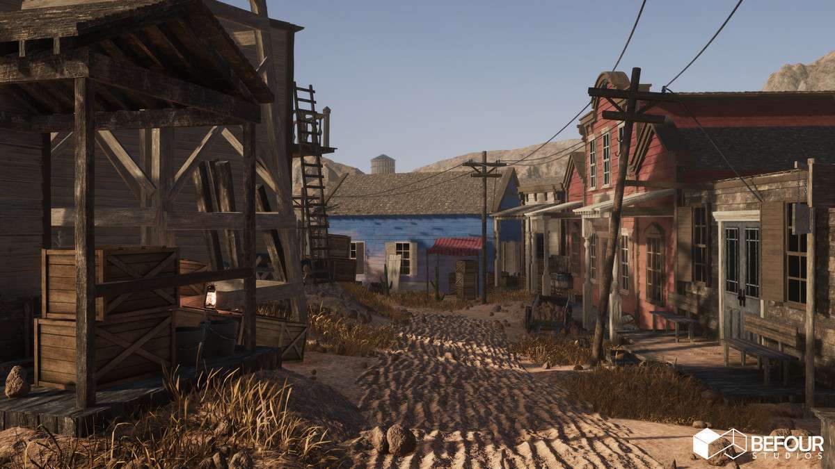 Western Desert Town Environment Screenshot {loop_index}
